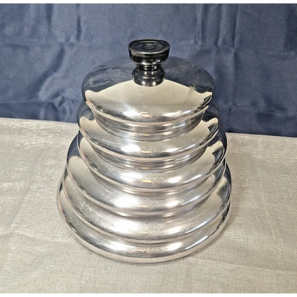 Revere Ware Lot of 6 Lid Replacement Cover Lids Only Assorted Sizes Stainless